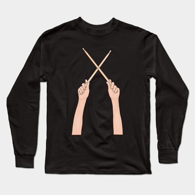 Drumstick Rock Long Sleeve T-Shirt by DiegoCarvalho
